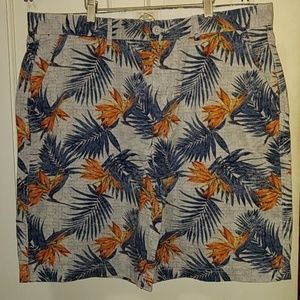 St. John's Bay flat front tropic print shorts